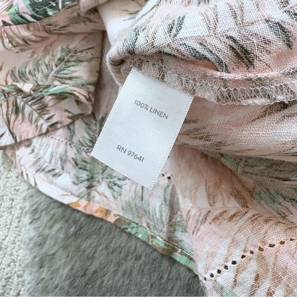 J. Jill Love Linen Flounce Sleeve Blouse - Picture 7 of 9